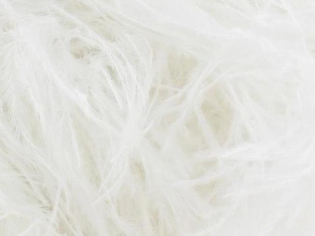 OSTRICH FEATHER FRINGE WHITE