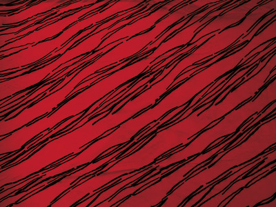 LINES FLOCK ON STRETCH NET RED