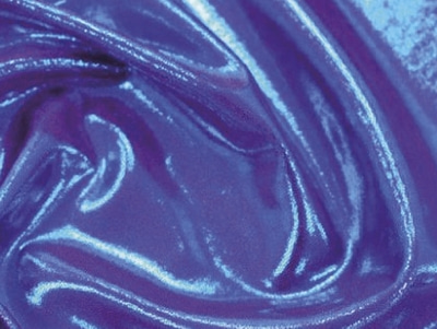METALLIC DOT SHINE LYCRA TURQ ON BLUE   